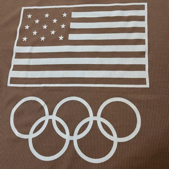 SKIMS Soft Lounge Rib Cropped T-Shirt + Leggings Set Team USA Sienna M/L - Picture 7 of 14